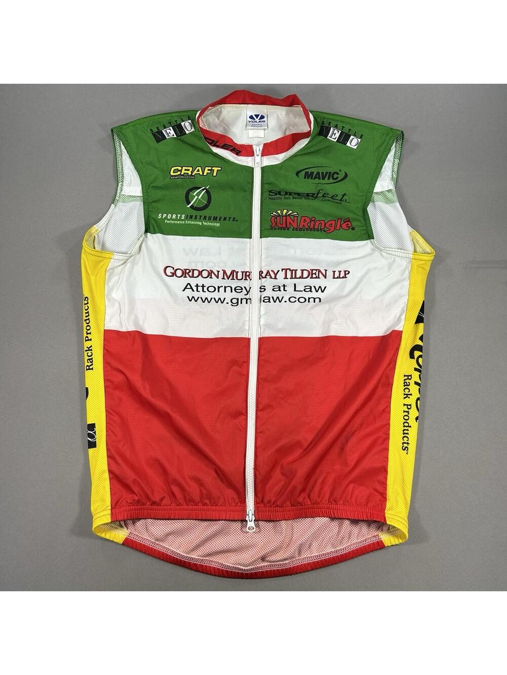 Voler Attorney At Law Cycling Jersey Vest Made in USA Mens Large